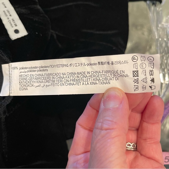 Zara Velour Wide Leg, High Waisted Pants Size: Medium Preloved - Picture 7 of 7